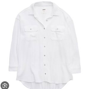 Aerie LumberJane Waffle Shirt White S